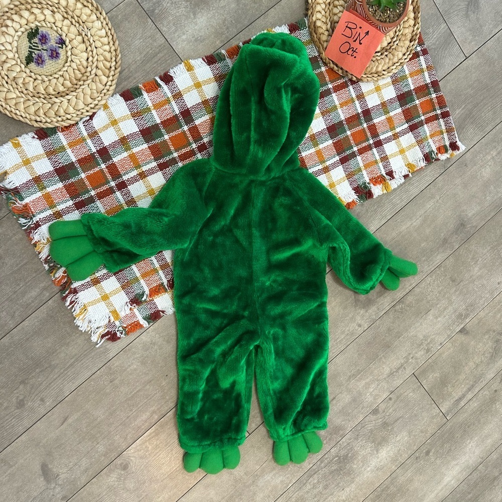 Vintage Frog Toddler Halloween Costume Chrisha Playful Plush Sz 2-4T Head Hood - Picture 12 of 16